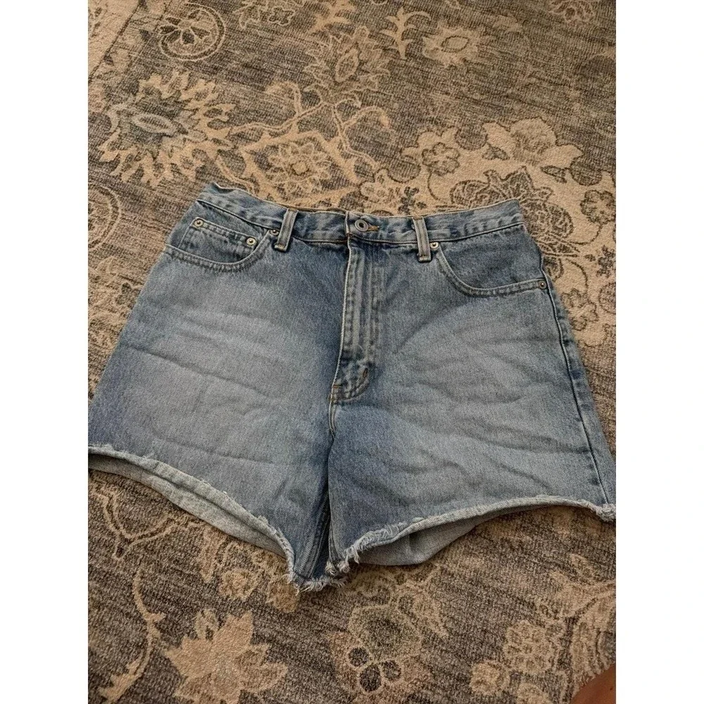 Vintage Abercrombie & Fitch Denim Shorts Large Patch Cut Off High Rise